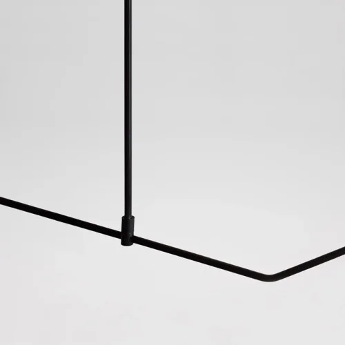Люстра подвесная LINES 140823-26 ImperiumLoft белая на 2 лампы, основание чёрное в стиле минимализм  фото 3